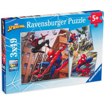 Image 1 of Ravensburger Пъзел Ravensburger от 3 x 49 части - Спайдърмен (08025)