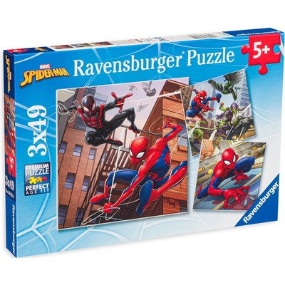 Ravensburger Пъзел Ravensburger от 3 x 49 части - Спайдърмен (08025)