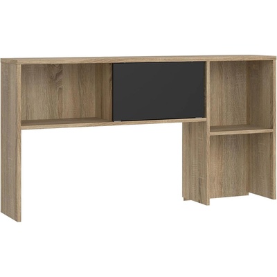 Надстойка за бюро Function Plus с плъзгаща врата Дъб и черно