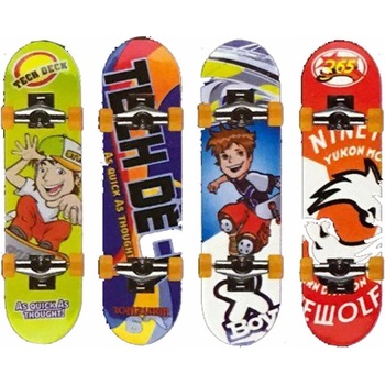 Teddies Skateboard prstový plast 10cm s doplňky asst