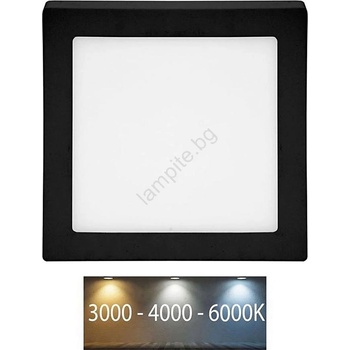 Ecolite LED-CSQ-CCT/18W/CR - LED таванно осветление RAFA LED/18W/230V черно (EC0425)