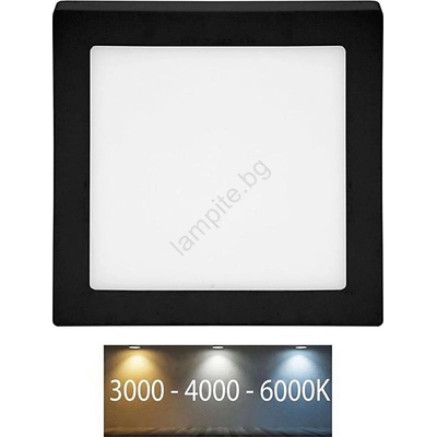 Ecolite LED-CSQ-CCT/18W/CR - LED таванно осветление RAFA LED/18W/230V черно (EC0425)