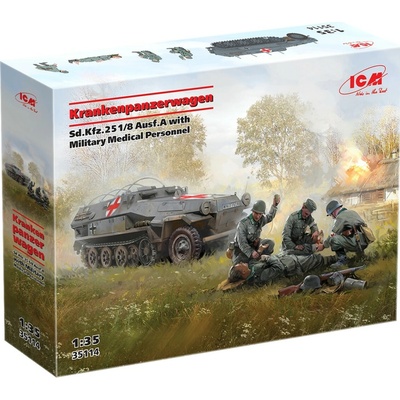 ICM Sd.Kfz.Ausf.A Krankenpanzerwagen with Military Medical Personnel 251:8 1:35