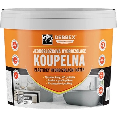 Den Braven Jednozložková hydroizolácia KÚPEĽŇA Farba: medovo hnedá, Balenie: 2,5 kg, Typ obalu: kelímok