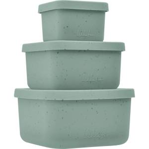Kikkaboo Сет кутии за храна 3 бр Platinum Silicone Sage