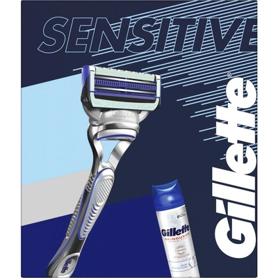 Gillette Sensor3 holící strojek + 6x hlavice + gel na holení 75 ml
