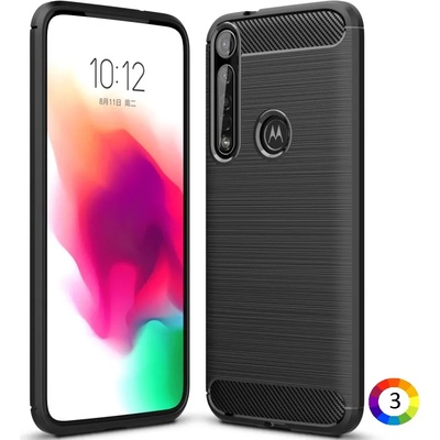 Motorola Moto G8 Plus Удароустойчив Carbon Fiber Калъф и Протектор