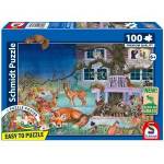 Schmidt Spiele Puzzle PQ 100 Animals at Night