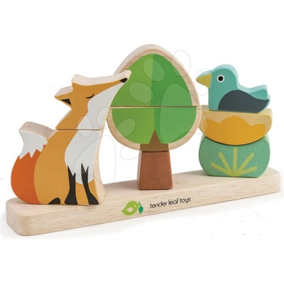 Tender Leaf Toys magnetická skladačka s líškou Foxy Magnetic Stacker 8 tvarovaných kociek