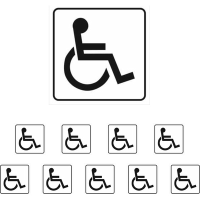 Walteco WC invalida, 80x80mm, nálepka Množstvo: 10 ks , 20108BP2