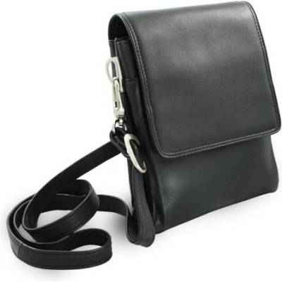 Malý čierny kožený pánsky crossbag čierna 215-2189-60 NDM