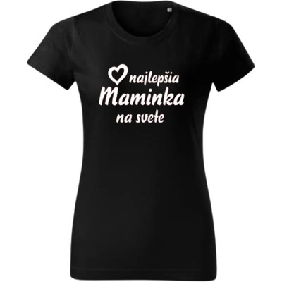 Vtipné tričko maminka nápis Čierna
