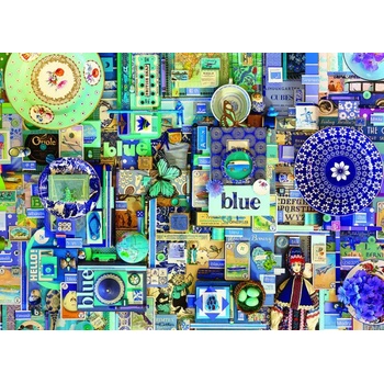 Image 1 of Cobble Hill - Puzzle The Rainbow Collection: Blue - 1 000 piese
