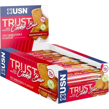 USN Trust Cookie Bars Speculoos Caramel, 1x60 Grams/12 bars box/