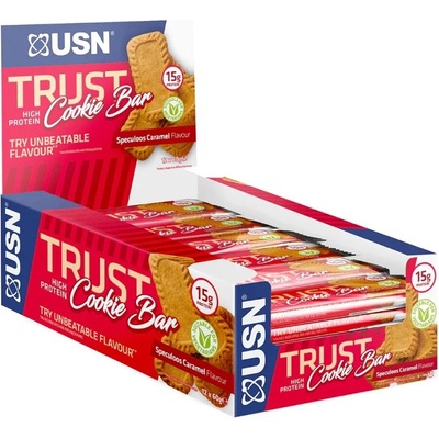 USN Trust Cookie Bars Speculoos Caramel, 1x60 Grams/12 bars box/