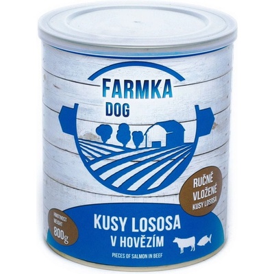 Sokol Falco Farmka Dog kusy lososa v hovädzom 8 x 800 g