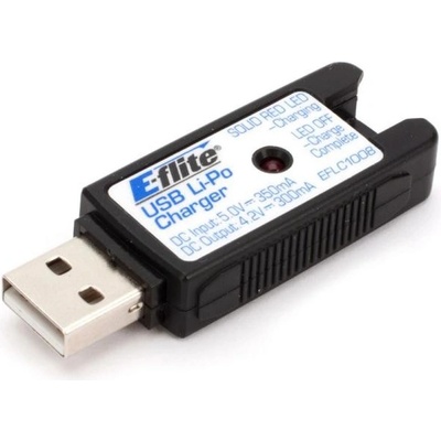 E-flite nabíjač LiPo 300mA USB 3.7 V