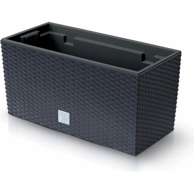 Prosperplast Kvetináč Rato Case vrátane vnútornej vložky - antracit - D 39,5 cm