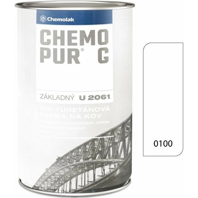 Chemolak Chemopur G U 2061 Základní polyuretanová dvojsložková barva 0,8L matná bílá