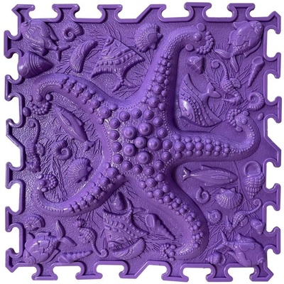 OrtoNature Masážní ortopedická podložka Hvězdice měkká Fialová