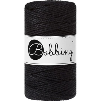 Bobbiny 3PLY Macramé Rope 3 mm 100 m Black юта (TS-E020)