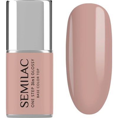 Semilac One Step 3in1 Glossy гел лак за нокти цвят 210 French Beige 7ml