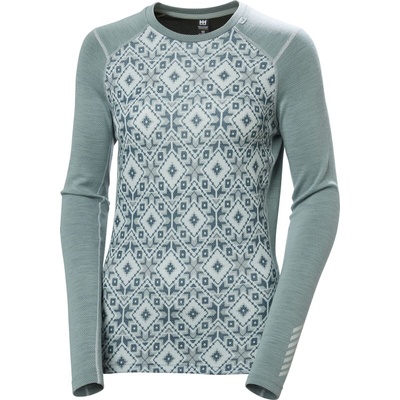 Helly Hansen Women’s LIFA Merino Midweight Graphic Long-Sleeve Crew Cactus Star M Tермобельо (49379_489-M)