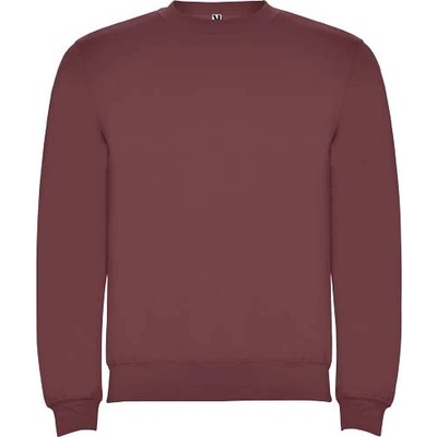 Clasica unisex sveter s výstrihom crewneck bobuľová červená