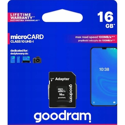 GOODRAM microSDHC Class 10 16 GB M1AA-0160R12