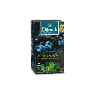 DILMAH Čaj černý borůvka + vanilka 20 sáčků