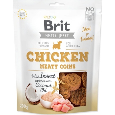 Brit Snack Jerky Chicken with Insect Meaty Coins 200 g