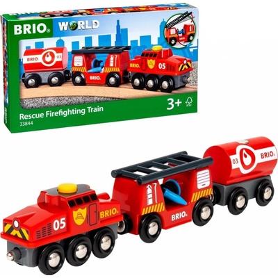 BRIO Hasičský hasící vlak 33844 – Zboží Dáma