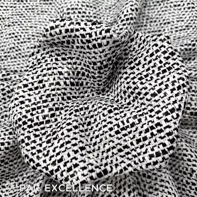 Bavlněný tweed bílo-černý ARL 28212
