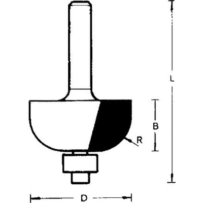 HIKOKI ŽLIABKOVACIA FRÉZA S LOŽISKOM 754086