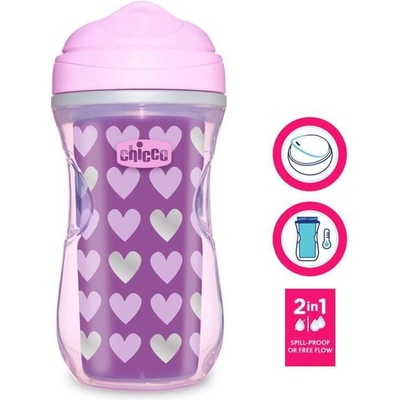 Chicco hrnček Active termo s tvrdým náustkom 266 ml tyrkysový