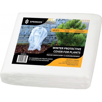 SPRINGOS Návlek na stromy 160cm x 100 cm, netkaná agrotextília, zosilnený, biely AG0010