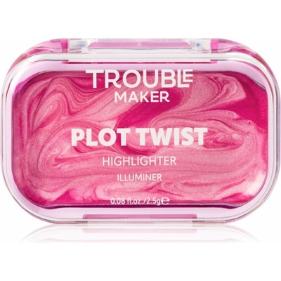 Trouble Maker Rozjasňovač Plot Twist Cream Highlight Spiralling Pink 2,5 g