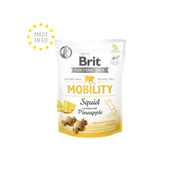 Brit Care Dog Functional Snack Mobility Squid - лакомство за стави и мобилност с калмари и ананас 150 гр