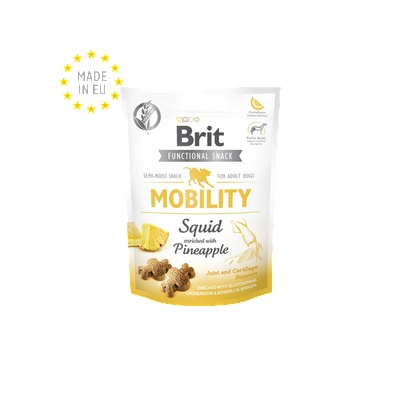 Brit Care Dog Functional Snack Mobility Squid - лакомство за стави и мобилност с калмари и ананас 150гр