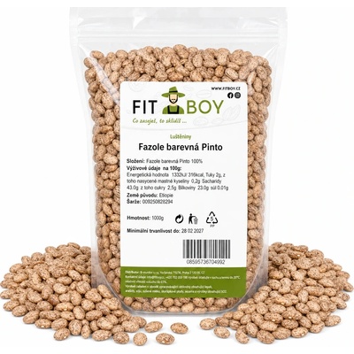 Fitboy Fazuľa farebná Pinto 1 kg