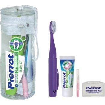 Pierrot Ортодонтски комплект за пътуване, с несесер, 4 части