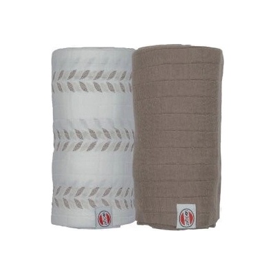 Lodger Swaddler Solid 2 balení 110 x 110 cm Matcha Birch Buffalo
