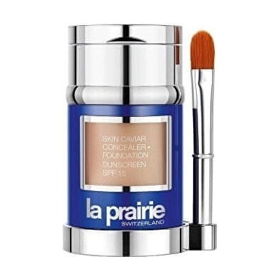 La Prairie Luxusné tekutý make-up s korektorom SPF15 Skin Caviar Concealer Foundation + 2 g Creme Peche 30 ml