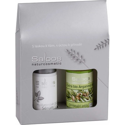 Saloos Arganový olej 20 ml + Hyaluronové sérum 15 ml darčeková sada