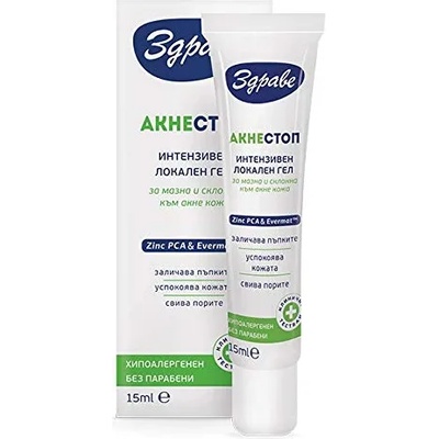 Здраве Акне Стоп локален гел против акне 15мл