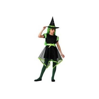 BigBuy Carnival Маскировъчен костюм за деца Зелен Вещица Размер 5-6 години
