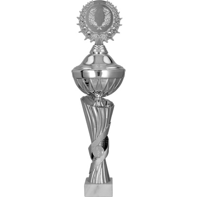 PUCHARY Pohár kovový stříbrný Výška: 37,5 cm Průměr: 10 cm