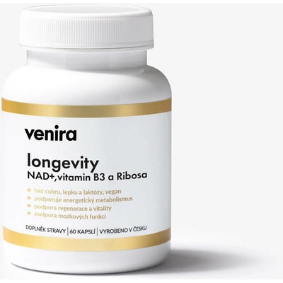 Venira Longevity NAD+ vitamín B3 a ribóza 60 kapsúl
