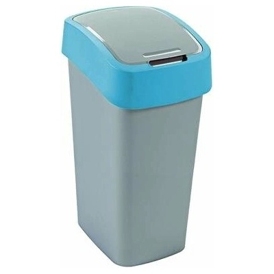 Curver, Odpadkový kôš s výklopným vekom, na triedenie odpadu, plastový, 45 l, modrá/sivá