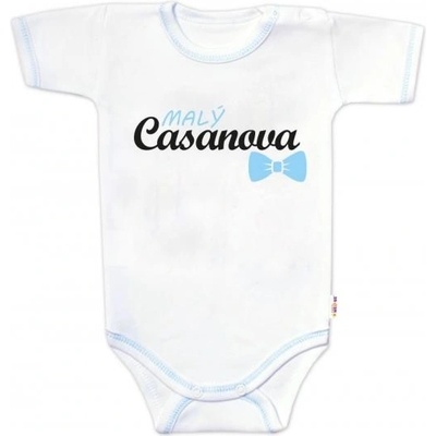 Body krátky rukáv s vtipným textom Baby Nellys Malý Casanova chalan